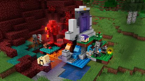 Lego - Minecraft  - Le Portail En Ruine